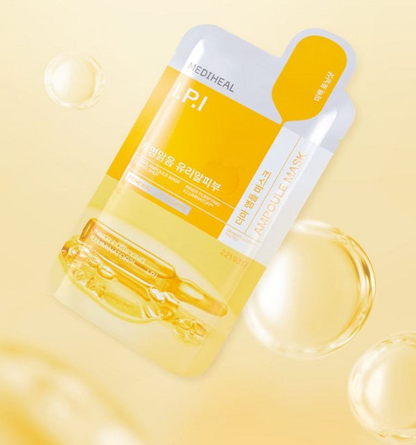Mediheal Derma Ampoule Mask I.P.I 10 Sheets โ Brightening & Radiance Care