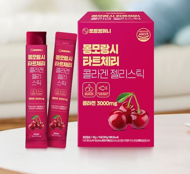 Tart Cherry Collagen Jelly Stick 20g x 15 โ Daily Skin Firming & Beauty Collagen
