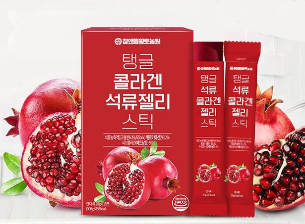 Tangle Pomegranate Collagen Jelly Stick 20g x 15 โ Daily Glow for Firm & Youthful Skin