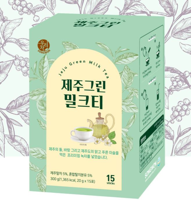 Jeju Green Milk Tea – Creamy Flavor from Organic Jeju Green Tea & Korean Low-Fat Milk