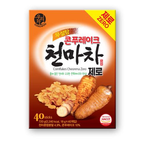 Corn Flake Cheonma Tea ZERO 40 Sticks (720g) Zero Sugar Solid Grain Tea Stick