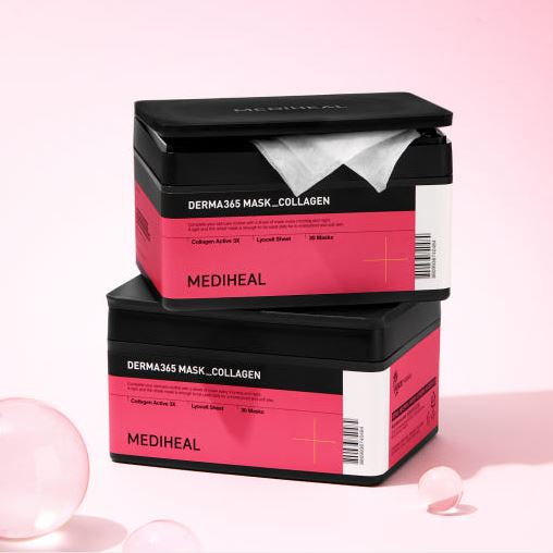 MEDIHEAL Derma365 Collagen Daily Sheet Mask (30 Sheets, Pull-out Type)