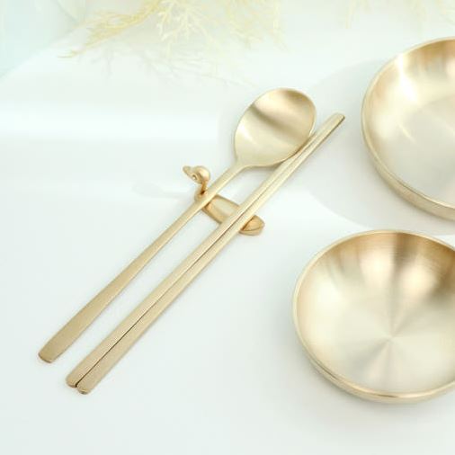 Korean Traditional Bangjja Organic Cutlery Set for 1 Person Not Organic Cutlery Set