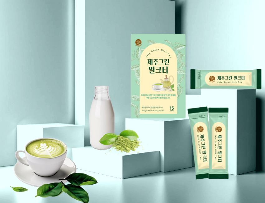 Jeju Green Milk Tea – Creamy Flavor from Organic Jeju Green Tea & Korean Low-Fat Milk