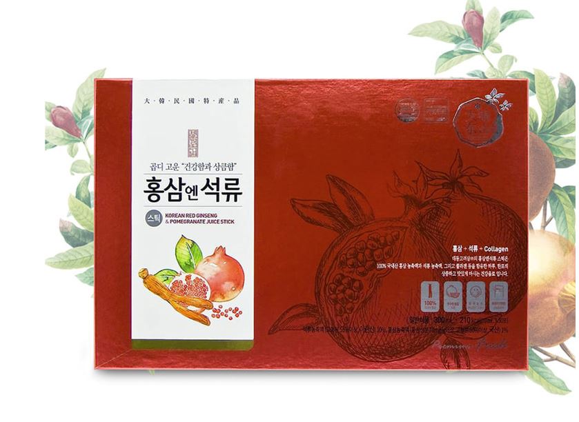 Red Ginseng & Pomegranate Collagen Sticks (10ml × 30 Sticks)