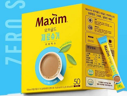 Maxime Mocha Gold Zero Sugar Coffee Mix 50T Individual packaging