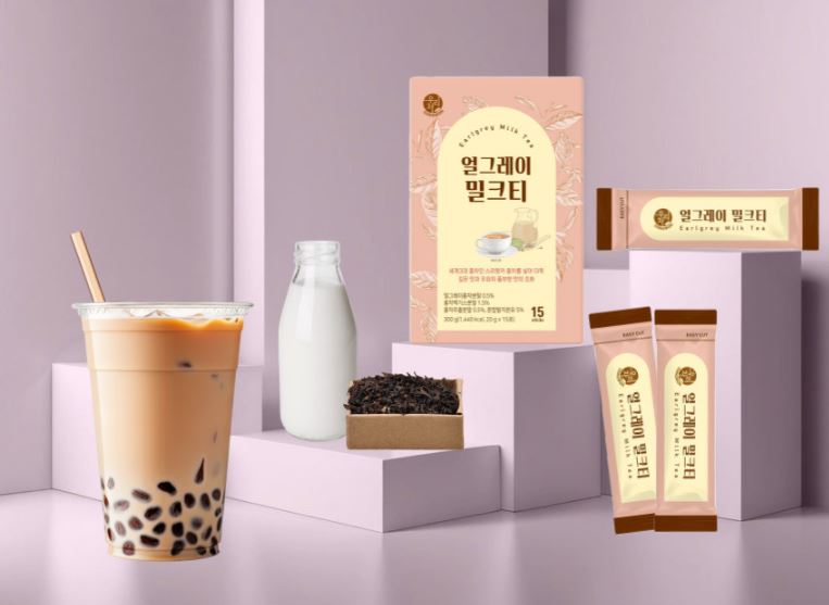 Earl Grey Milk Tea 15T – A Creamy Harmony of Sri Lankan Uva Tea and Korean Low-Fat Milk