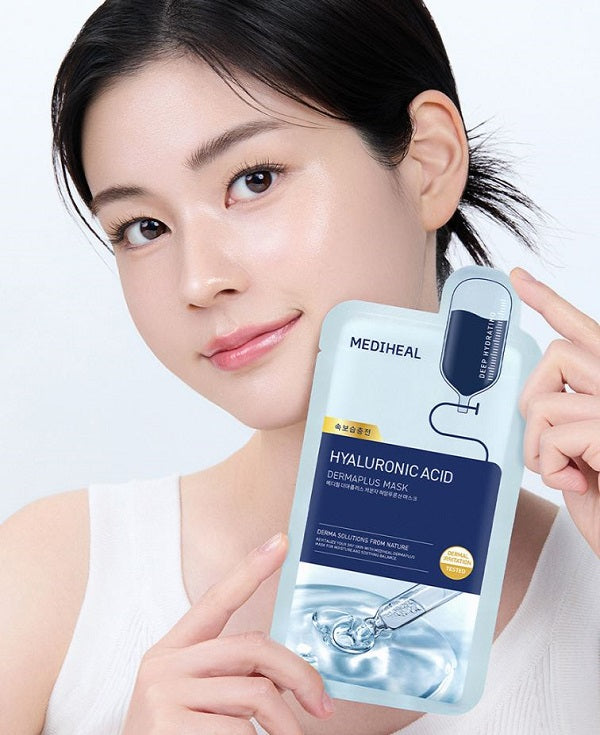 Mediheal Derma+ Low Molecular Hyaluronic Acid Mask 10 Sheets – Intensive Hydration Care