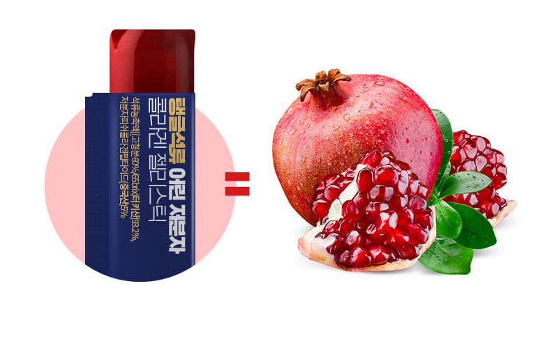 Tangle Pomegranate Low Molecular Collagen Jelly Stick 20g x 50 โ Daily Inner Beauty from Within