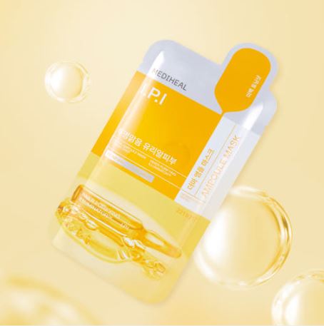 Mediheal Derma Ampoule Mask I.P.I 10 Sheets โ Brightening & Radiance Care