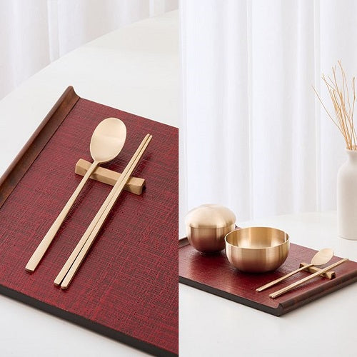 Korean Traditional Bangjja Organic Cutlery Set for 1 Person Not Organic Cutlery Set