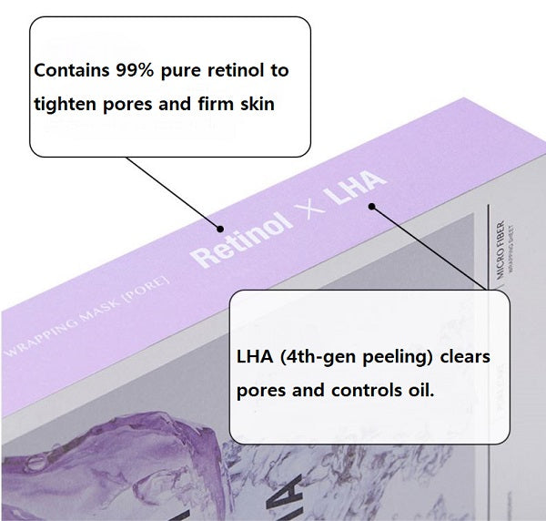 Mediheal Derma Synergy Wrapping Mask 10 Sheets – Pore Tightening & Firming with Retinol & LHA
