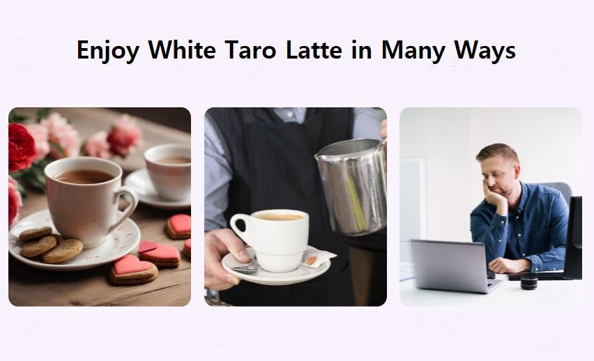 White Taro Latte 15T – Creamy and Nutty Caffeine-Free Taro Milk Tea for All Ages