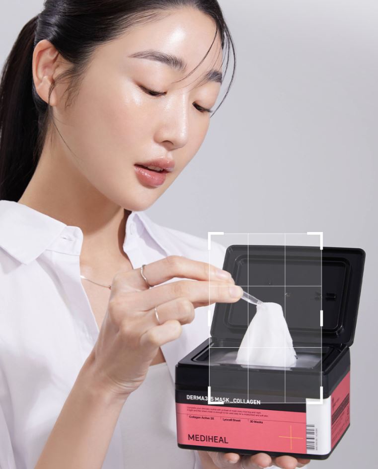 MEDIHEAL Derma365 Collagen Daily Sheet Mask (30 Sheets, Pull-out Type)