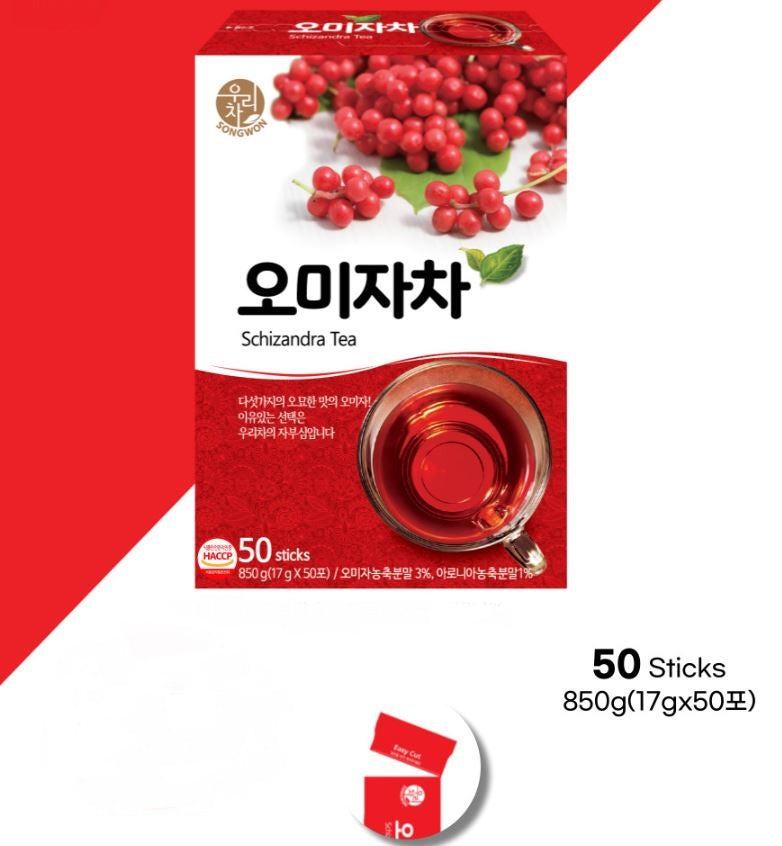 Korean Omija Tea 50T(850g) – Rich Schisandra Flavor with Pomegranate, Aronia & Apple