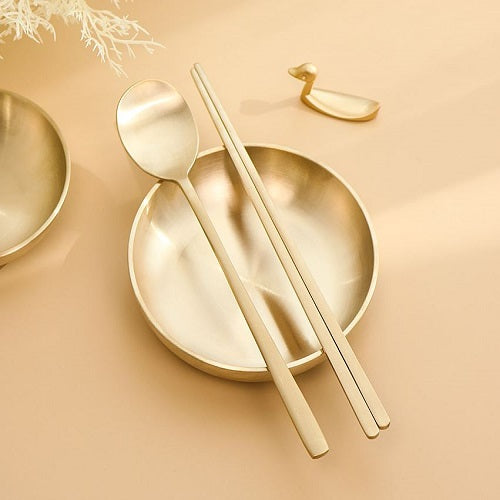 Korean Traditional Bangjja Organic Cutlery Set for 1 Person Not Organic Cutlery Set