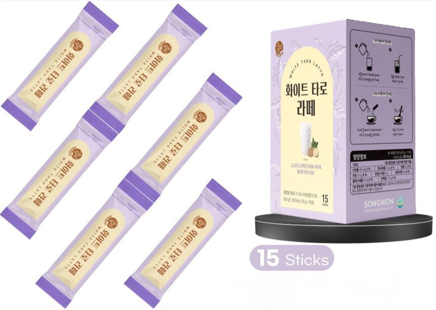 White Taro Latte 15T – Creamy and Nutty Caffeine-Free Taro Milk Tea for All Ages