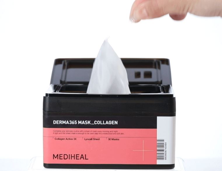 MEDIHEAL Derma365 Collagen Daily Sheet Mask (30 Sheets, Pull-out Type)