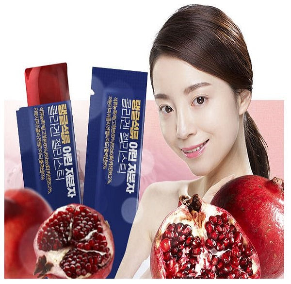 Tangle Pomegranate Low Molecular Collagen Jelly Stick 20g x 50 โ Daily Inner Beauty from Within