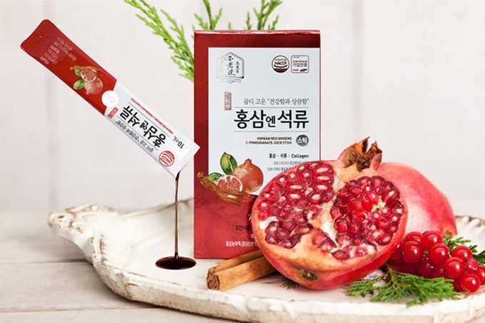 Red Ginseng & Pomegranate Collagen Sticks (10ml × 30 Sticks)