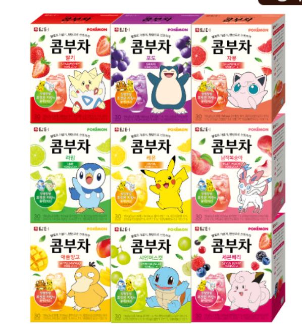 Pokémon Kombucha Flat Peach Flavor – 30 Tea Sticks