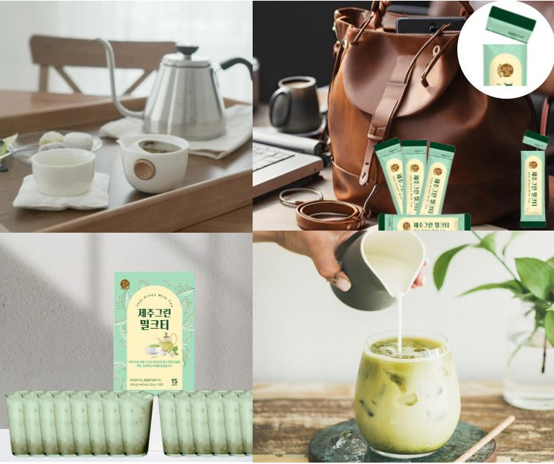 Jeju Green Milk Tea – Creamy Flavor from Organic Jeju Green Tea & Korean Low-Fat Milk