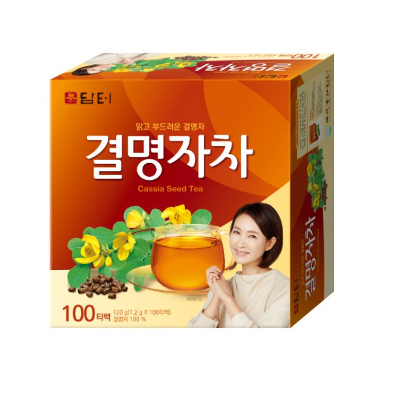 Damteo Cassia Seed Tea 100 Tea Bags 120g – Light & Clear Korean Herbal Tea