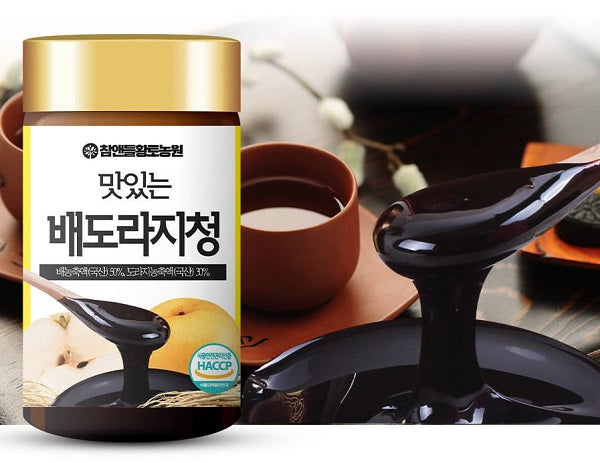Sweet Korean Pear & Bellflower Syrup 250g Natural Herbal Extract for Throat Health