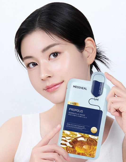 Mediheal Derma+ Propolis Mask 10 Sheets – Nourishing Glow & Calming Moisture Care