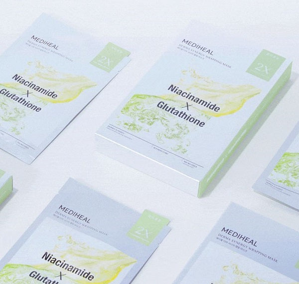 Mediheal Derma Synergy Wrapping Mask 10 Sheets – Spot Brightening Glow Care (Niacinamide × Glutathione)