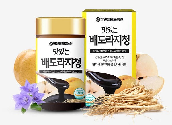Sweet Korean Pear & Bellflower Syrup 250g Natural Herbal Extract for Throat Health