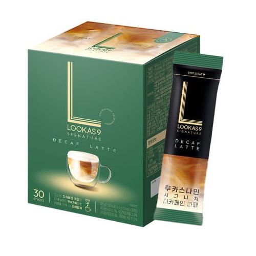 Namyang Lucas Nine Signature Decaffeinated Latte 30 Stick Easy Coffee
