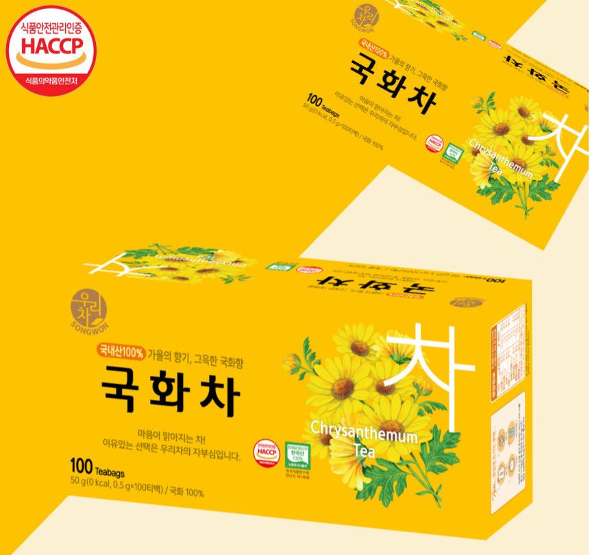 Chrysanthemum Tea 100 Tea Bags – 100% Korean Gukhwa