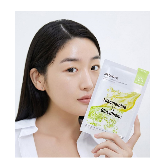 Mediheal Derma Synergy Wrapping Mask 10 Sheets – Spot Brightening Glow Care (Niacinamide × Glutathione)