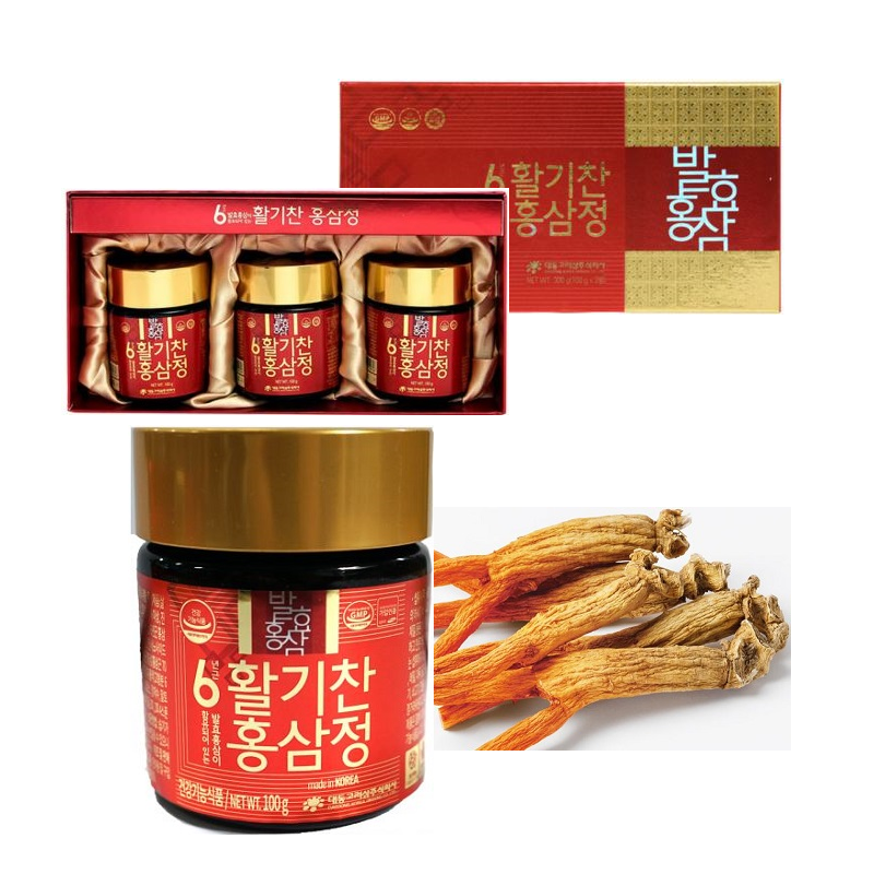 [Korean Red Ginseng Extract] 3 Bottles (100g) – 6-Year-Old Fermented Red Ginseng, Ginsenosides, GMP Certified