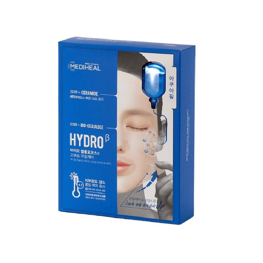 MEDIHEAL Capsule100 Bio Seconderm Hydro Beta Mask (10 Sheets) Bio-Cellulose Moisture Soothing Mask For Dry & Sensitive Skin