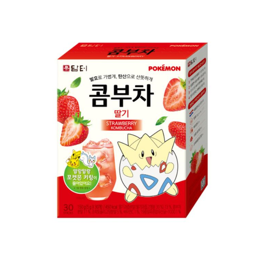 Kombucha Strawberry Flavor – 30 Tea Sticks Fermented Wellness Tea
